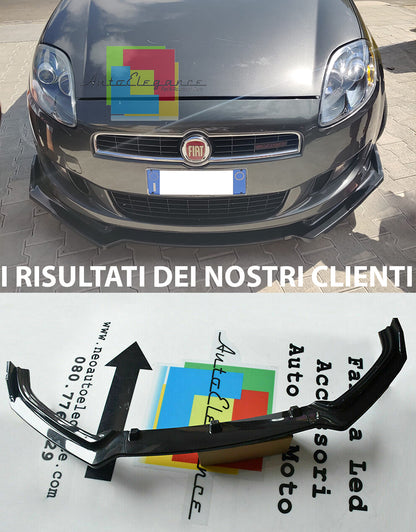 FIAT BRAVO II 2006+ SPLITTER SPOILER SOTTO PARAURTI ANTERIORE ABS NERO