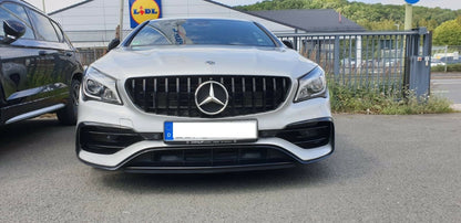 MERCEDES CLA W117 C117 2013-2018 GRIGLIA ANTERIORE AMG PROFILI NERI 0164