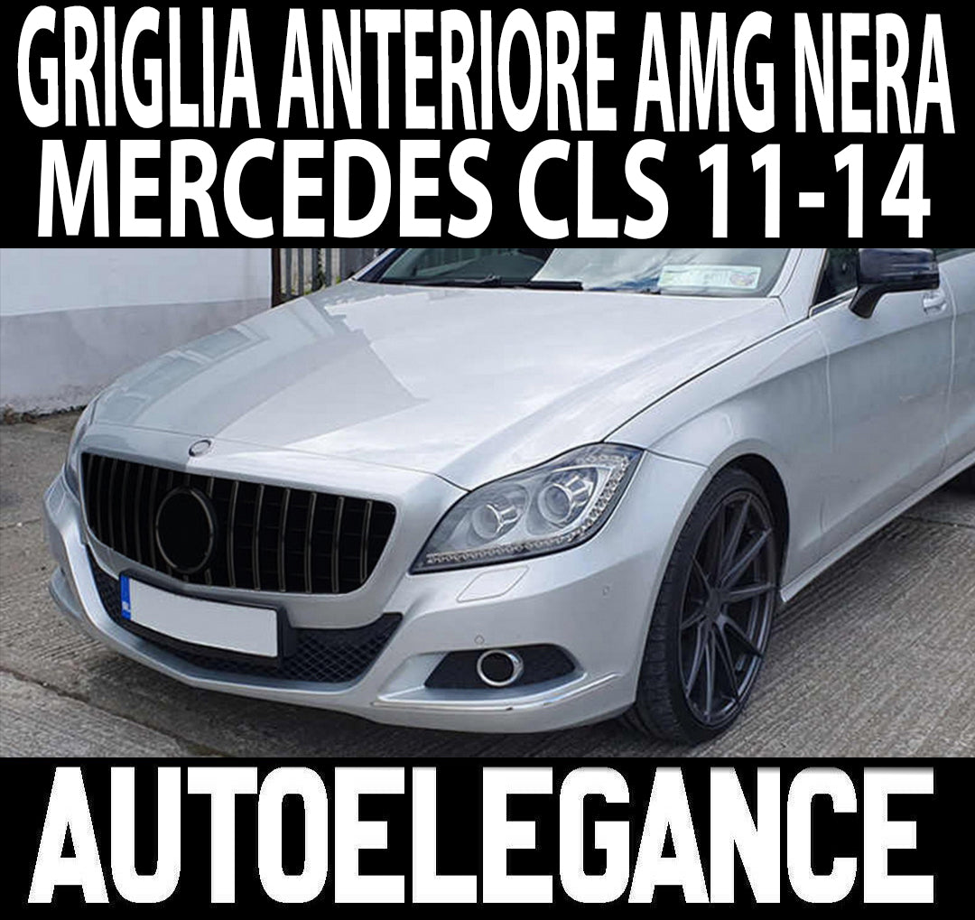 GRIGLIA ANTERIORE MERCEDES CLS C218 X218 2011 AL 2014 PROFILI NERI