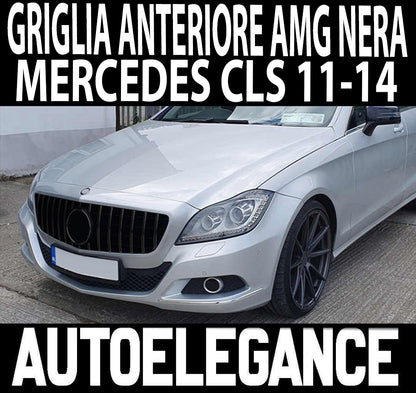GRIGLIA ANTERIORE MERCEDES CLS C218 X218 2011 AL 2014 PROFILI NERI