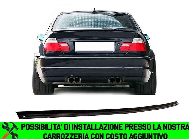 BMW SERIE 3 E46 COUPE 1999-2006 SPOILER POSTERIORE SUL COFANO IN ABS LOOK M AUTOELEGANCERICAMBI