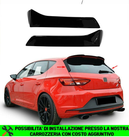 SEAT LEON 5F 2012-2017 5 PORTE DEFLETTORI LUNOTTO POSTERIORE ABS NERO