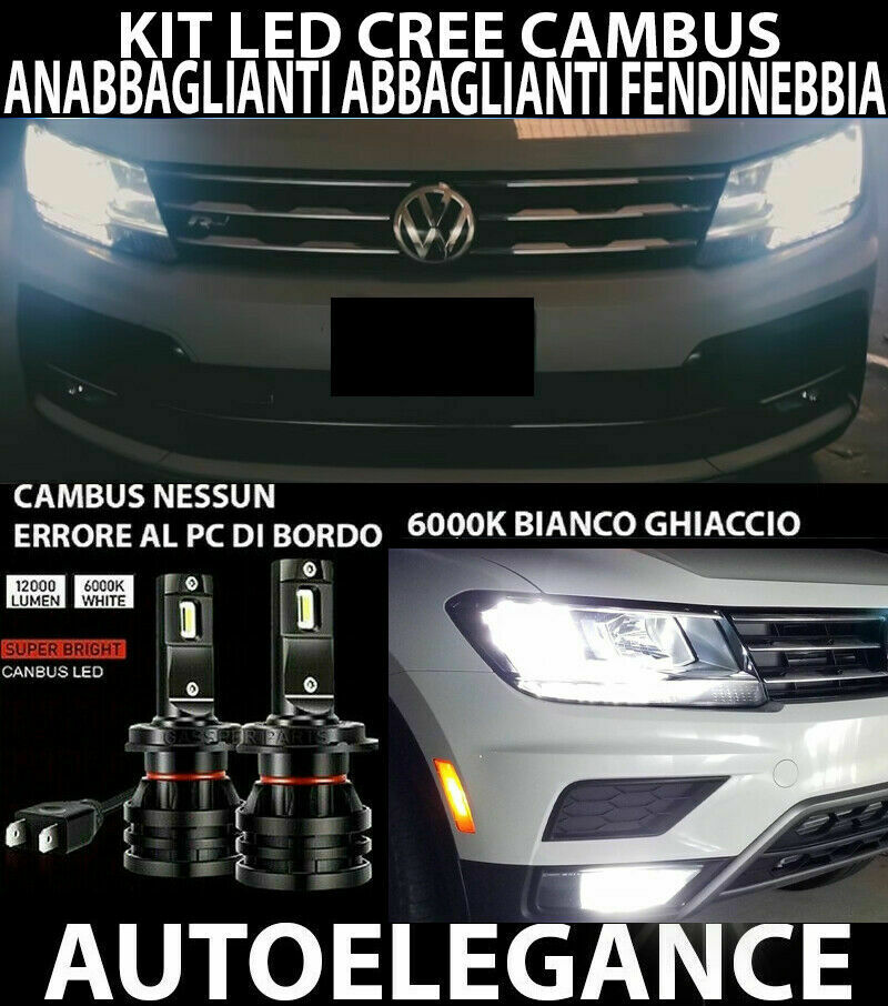 VW TIGUAN AD1 II LOW BEAM HIGH BEAM FOG LIGHTS LED 16.000LM CAMBUS 0032