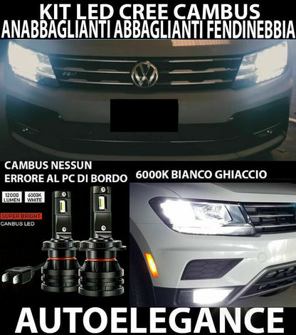 VW TIGUAN AD1 II LOW BEAM HIGH BEAM FOG LIGHTS LED 16.000LM CAMBUS 0032