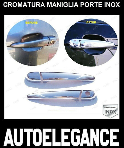 CROMATURA MANIGLIE PORTE BMW 3 E46 1998-2001 ACCIAIO INOX ADESIVO 0032 AUTOELEGANCERICAMBI