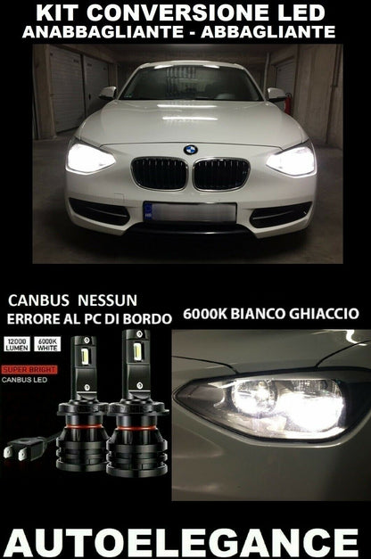 BMW SERIE 1 F20 KIT ANABBAGLIANTE ABBAGLIANTE LED 16.000LM CAMBUS 0032 AUTOELEGANCERICAMBI