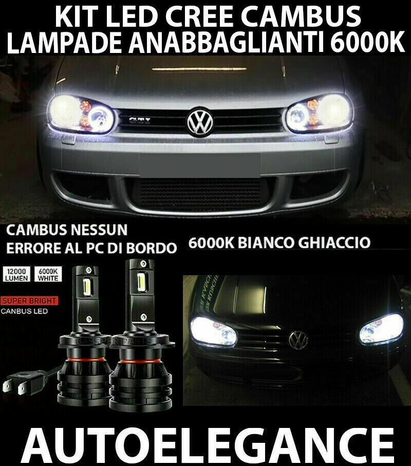 VW GOLF 4 MK4 IV LED LOW BEAM HEADLIGHTS 16.000LM CAMBUS - AT 0032