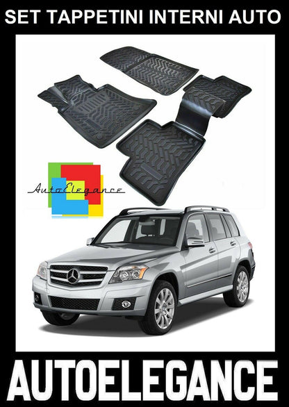 CUSTOM RUBBER CAR INTERIOR MATS SET MERCEDES GLK X204 2008-2016 -AT-