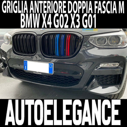 BMW X3 G01 X4 G02 GRIGLIA ANTERIORE DOPPIA FASCIA M SPORT 3 COLORI ABS .- AUTOELEGANCERICAMBI