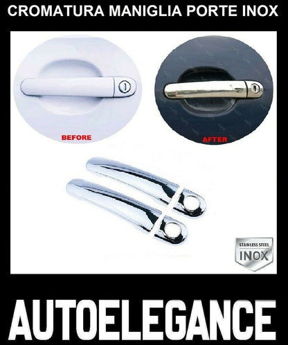 CROMATURA MANIGLIE PORTE AUDI TT/Roadster 1998-2014 CL ACCIAIO INOX ADESIVO 0032 AUTOELEGANCERICAMBI