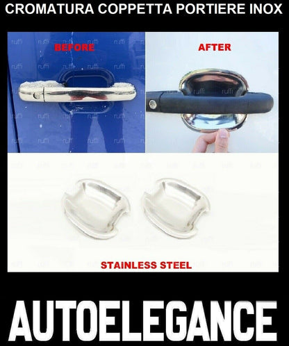 CROMATURA COPPETTA 2 PORTE MERCEDES SPRINTER W601 1995-2006 INOX ADESIVO 0032 AUTOELEGANCERICAMBI