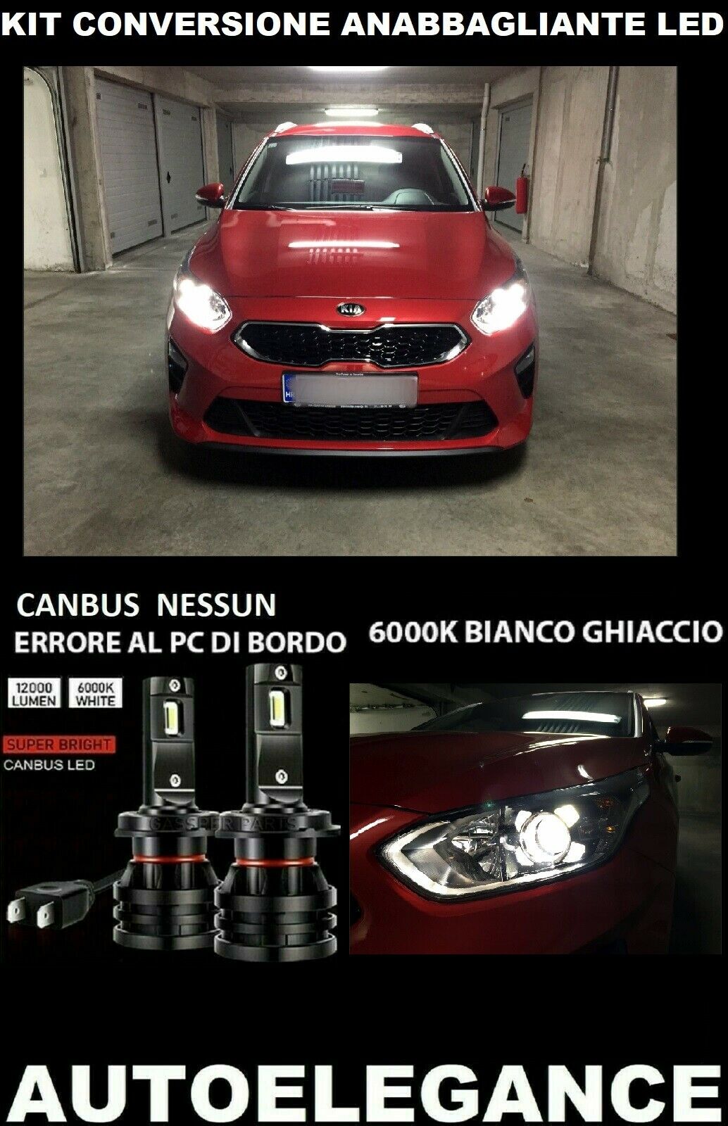 KIA CEED 3 LED LOW BEAM LAMPS 16.000LM CAMBUS - AT 0032