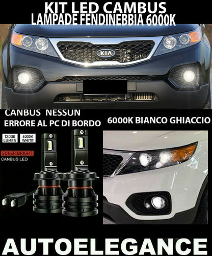 KIA SORENTO MK2 LED FOG LIGHTS 10.000LM CAMBUS 0032
