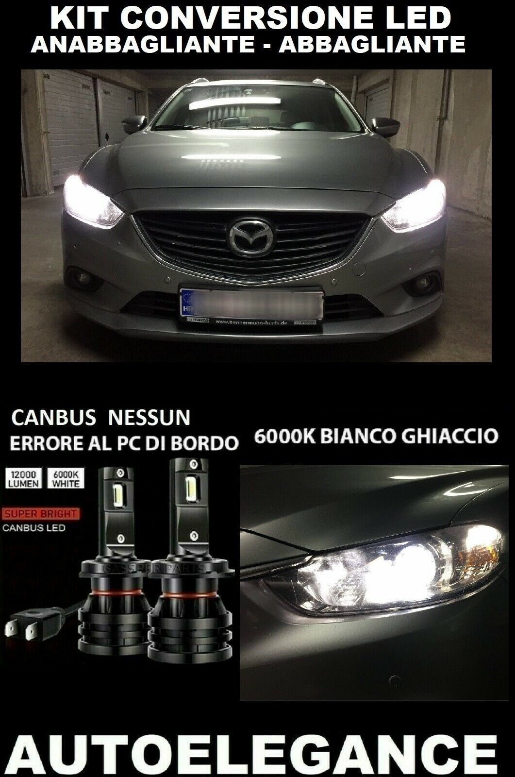 MAZDA 6 GJ LOW BEAM HIGH BEAM LED 16.000LM CAMBUS 0032