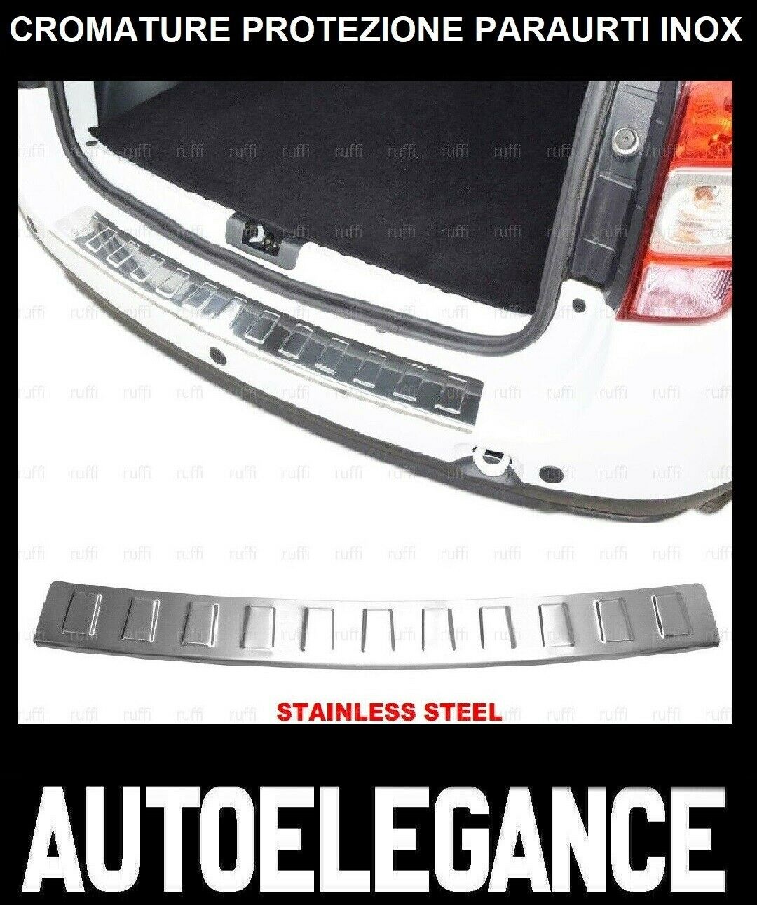 CROMATURA PROTEZIONE PARAURTI POSTERIORE DACIA DUSTER 2010-17 INOX ADESIVO 0032 AUTOELEGANCERICAMBI