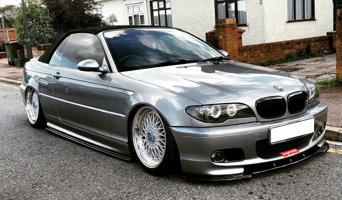 BMW SERIE 3 E46 COUPE SPLITTER SOTTO MINIGONNE LATERALI ABS NERO LUCIDO 0070 AUTOELEGANCERICAMBI