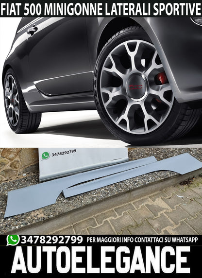 SIDE SKIRTS FIAT 500 2007+ SPORTY LOOK UNDER DOOR VRT