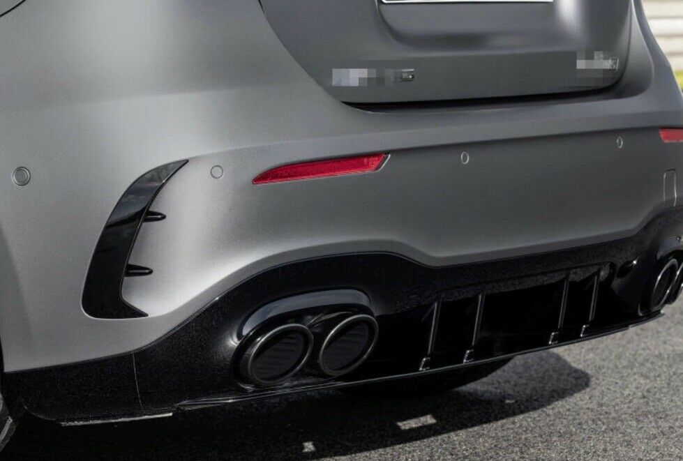 COPPIA FLAPS PER MERCEDES CLASSE A W177 MODANATURE PARAURTI POSTERIORE NERO AUTOELEGANCERICAMBI