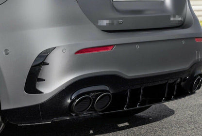 COPPIA FLAPS PER MERCEDES CLASSE A W177 MODANATURE PARAURTI POSTERIORE NERO AUTOELEGANCERICAMBI