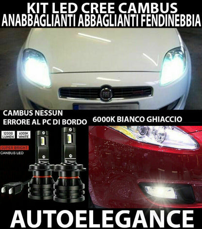FIAT BRAVO II LOW BEAM HIGH BEAM FOG LIGHTS LED 16.000LM CAMBUS - 0032