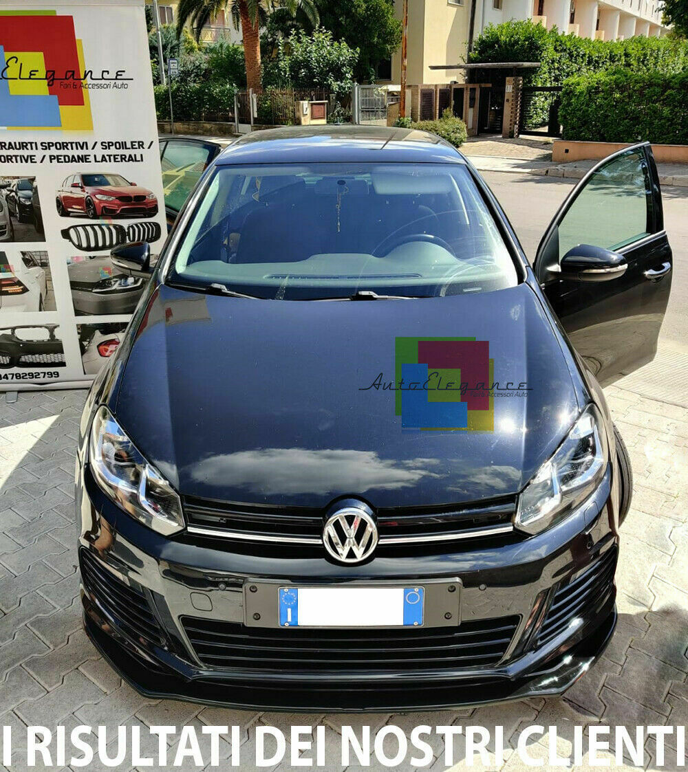 VW GOLF 6 RLINE R20 2008-2012 FRONT BUMPER UNDER ABS BLACK SPLITTER 0032 