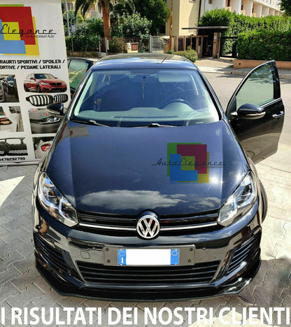 VW GOLF 6 RLINE R20 2008-2012 FRONT BUMPER UNDER ABS BLACK SPLITTER 0032 