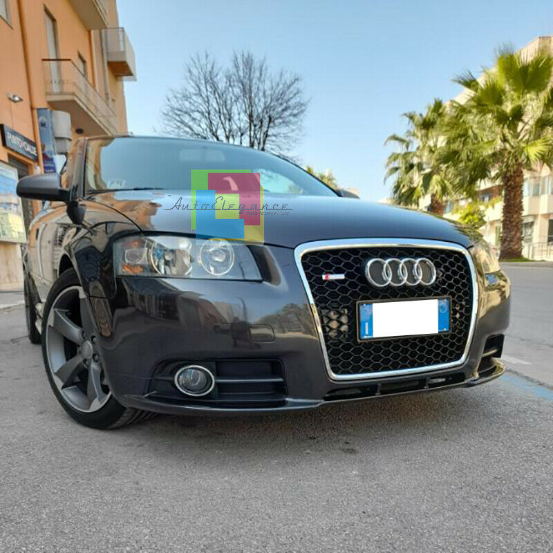 0163 GRIGLIA ANTERIORE AUDI A3 8P 2005-08 3 / 5 PORTE LOOK SPORTIVO RS3 S3 AUTOELEGANCERICAMBI