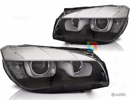 ANGEL EYES HEADLIGHTS BMW X1 E84 2009-2012 COMPLETE WITH LED KIT