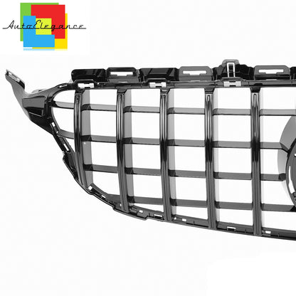 GRILLE MERCEDES C CLASS W205 S205 2019+ GT LOOK GLOSS BLACK PROXIMITY SENSOR NEWS