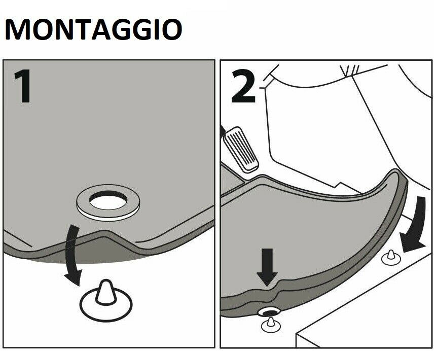 Tappetini Land Rover Defender 110 in forma 3D tappetini in gomma con bordo