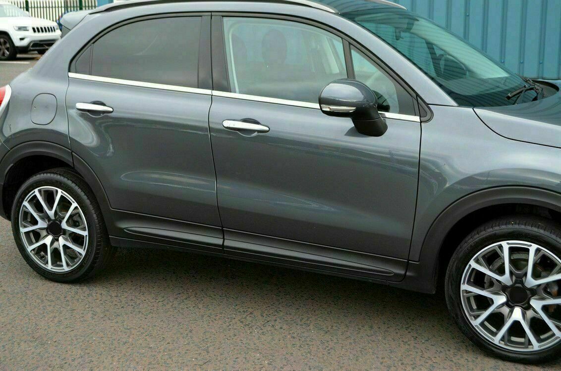 CORNICE FINESTRINI CROMATA FIAT 500X 2014+ MODANATURE ADESIVE ACCIAIO INOX 0032 AUTOELEGANCERICAMBI