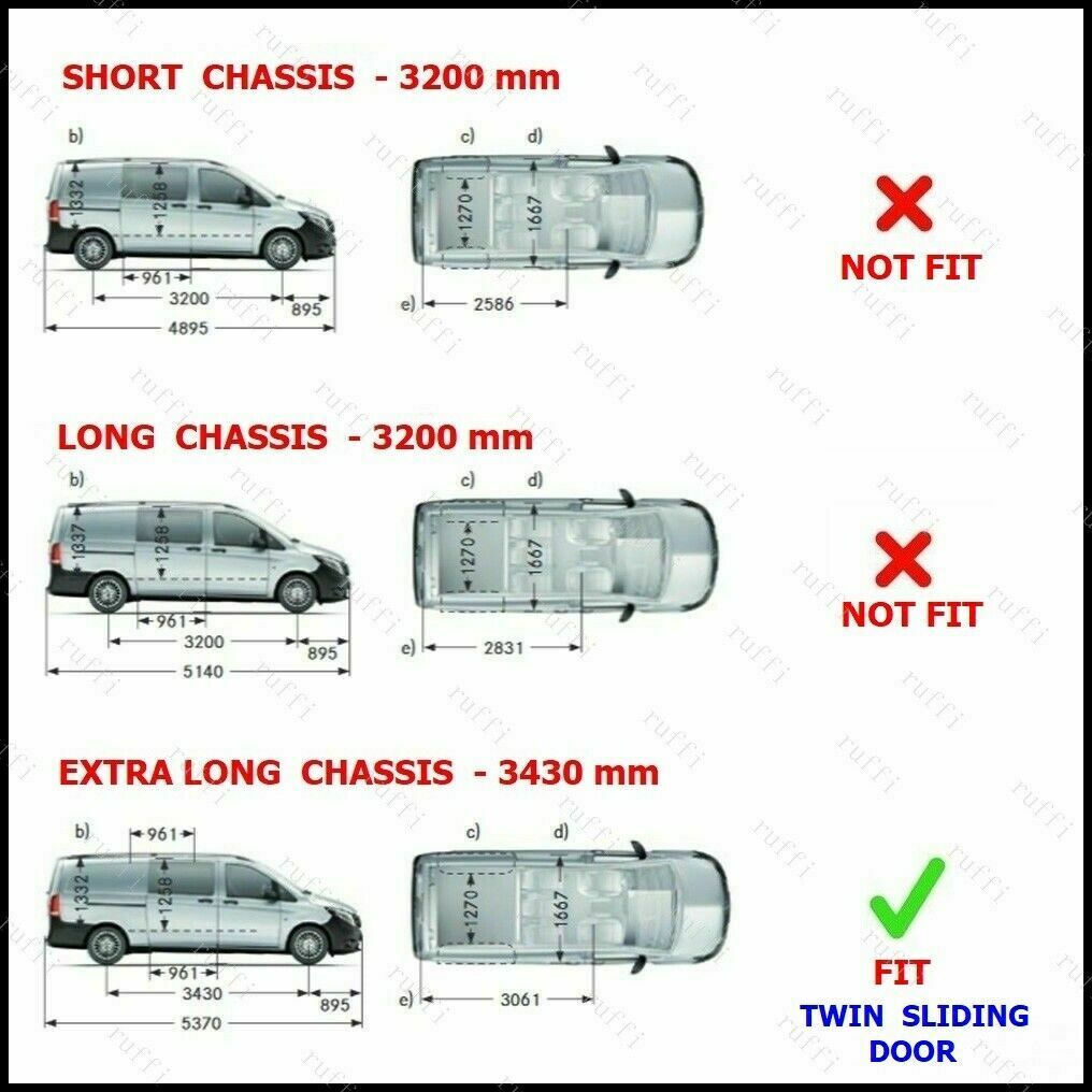 CROMATURA CORNICI FINESTRINI 8PZ MERCEDES VITO W447 2014+LUNGO INOX ADESIVO 0032 AUTOELEGANCERICAMBI