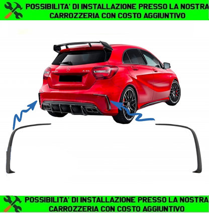 Rear Bumper Fins Fit For MERCEDES Benz W176 A-Class (2012-2018) A45 Aero Edition Look