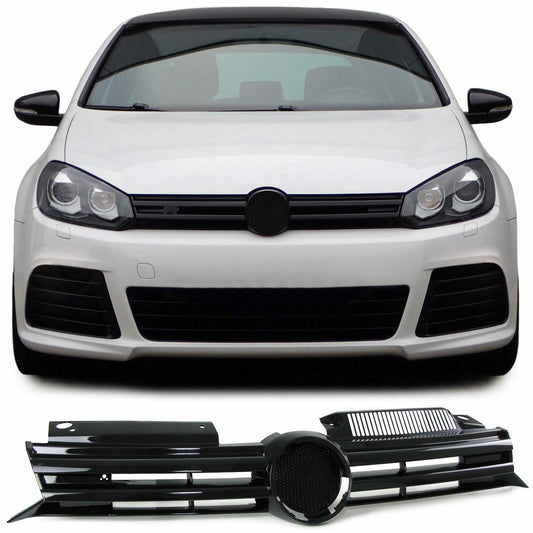VW GOLF 6 2008-2012 BLACK FRONT GRILLE R LOOK