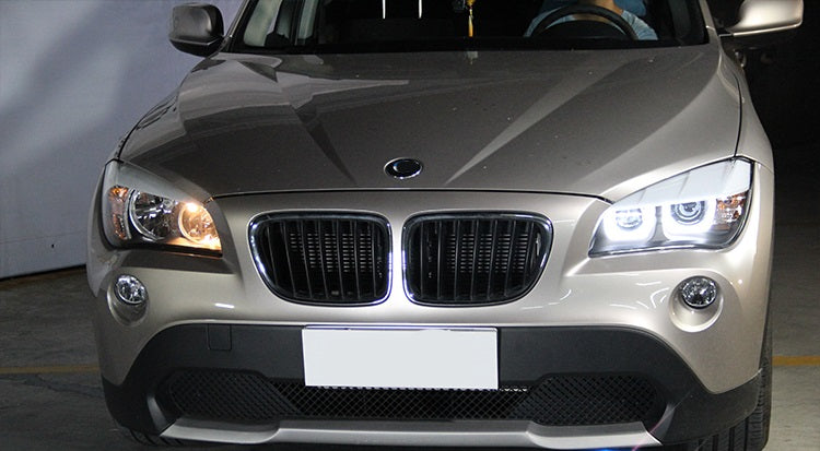 ANGEL EYES HEADLIGHTS BMW X1 E84 2009-2012 COMPLETE WITH LED KIT