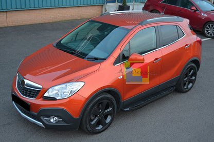 SOTTOPORTA IN ALLUMINIO OPEL MOKKA MOKKA X 2012-2015 PEDANE LATERALI NERE