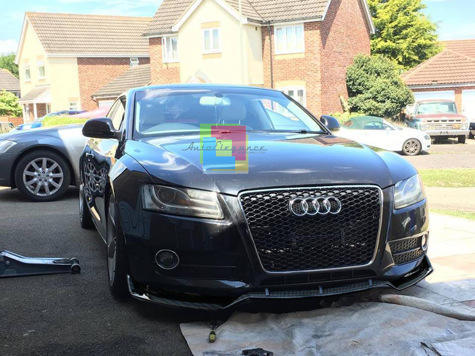 AUDI A5 COUPE SPORTBACK LAMA SOTTO PARAURTI ANTERIORE ABS CARBONIO SPLITTER AUTOELEGANCERICAMBI