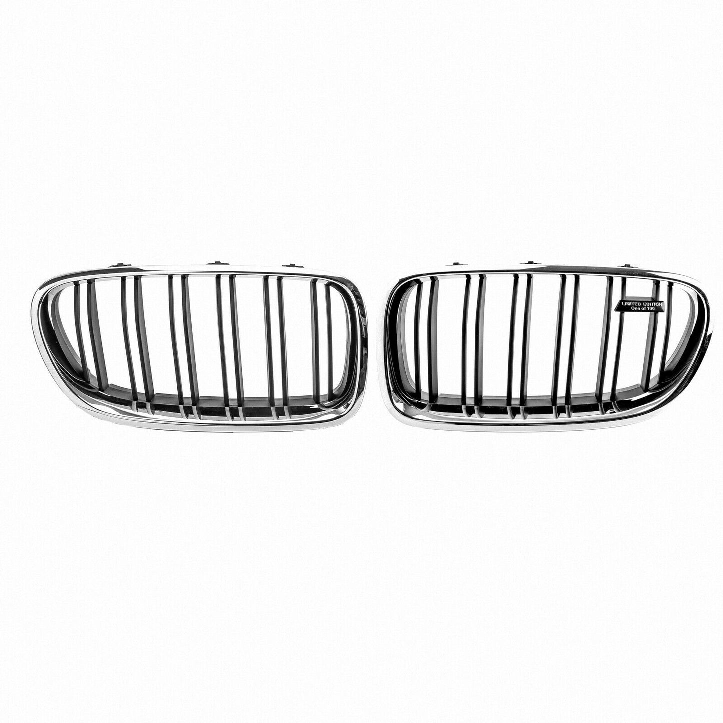 BMW SERIE 5 F10 F11 2010+ GRIGLIE ANTERIORI BORDO CROMATO DOPPIA STRISCIA AUTOELEGANCERICAMBI