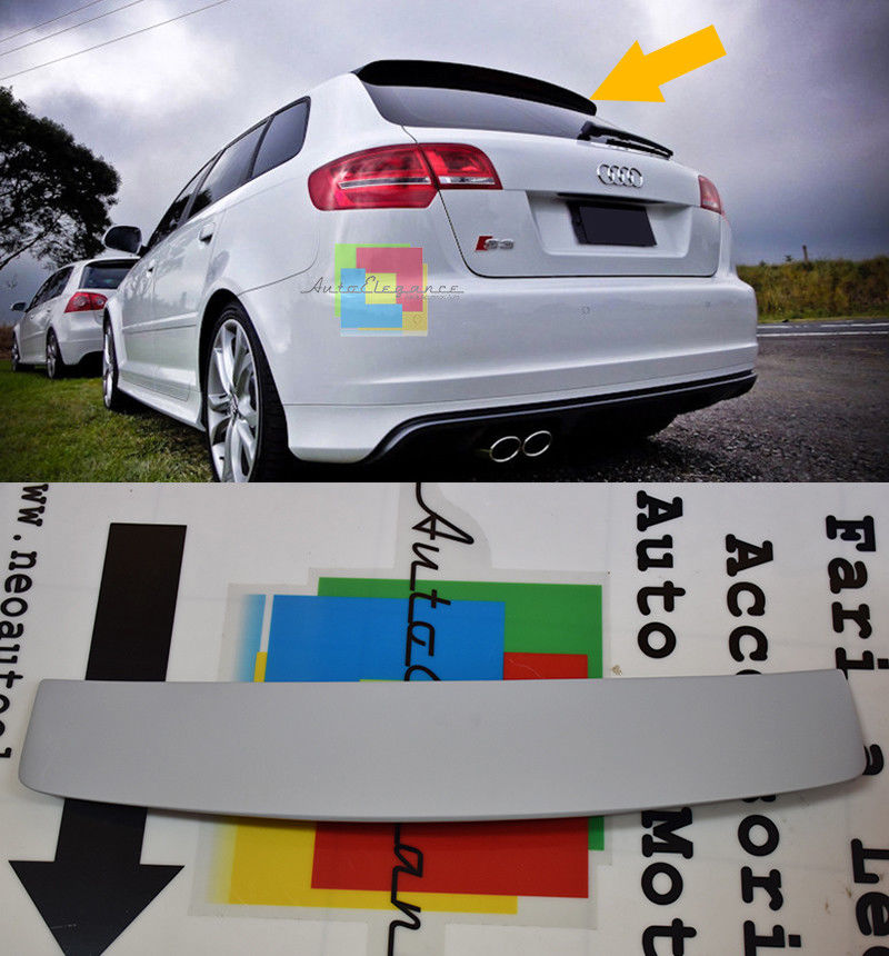 AUDI A3 2005-2012 8P SPORTBACK 5 PORTE SPOILER POSTERIORE SUL TETTO LOOK S3 ABS AUTOELEGANCERICAMBI