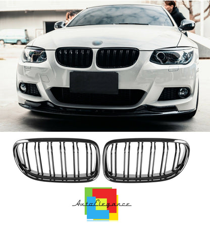 3 SERIES E90 E91 MUSTACHE GRILLE GLOSS BLACK LOOK DOUBLE KIDNEY NEWS