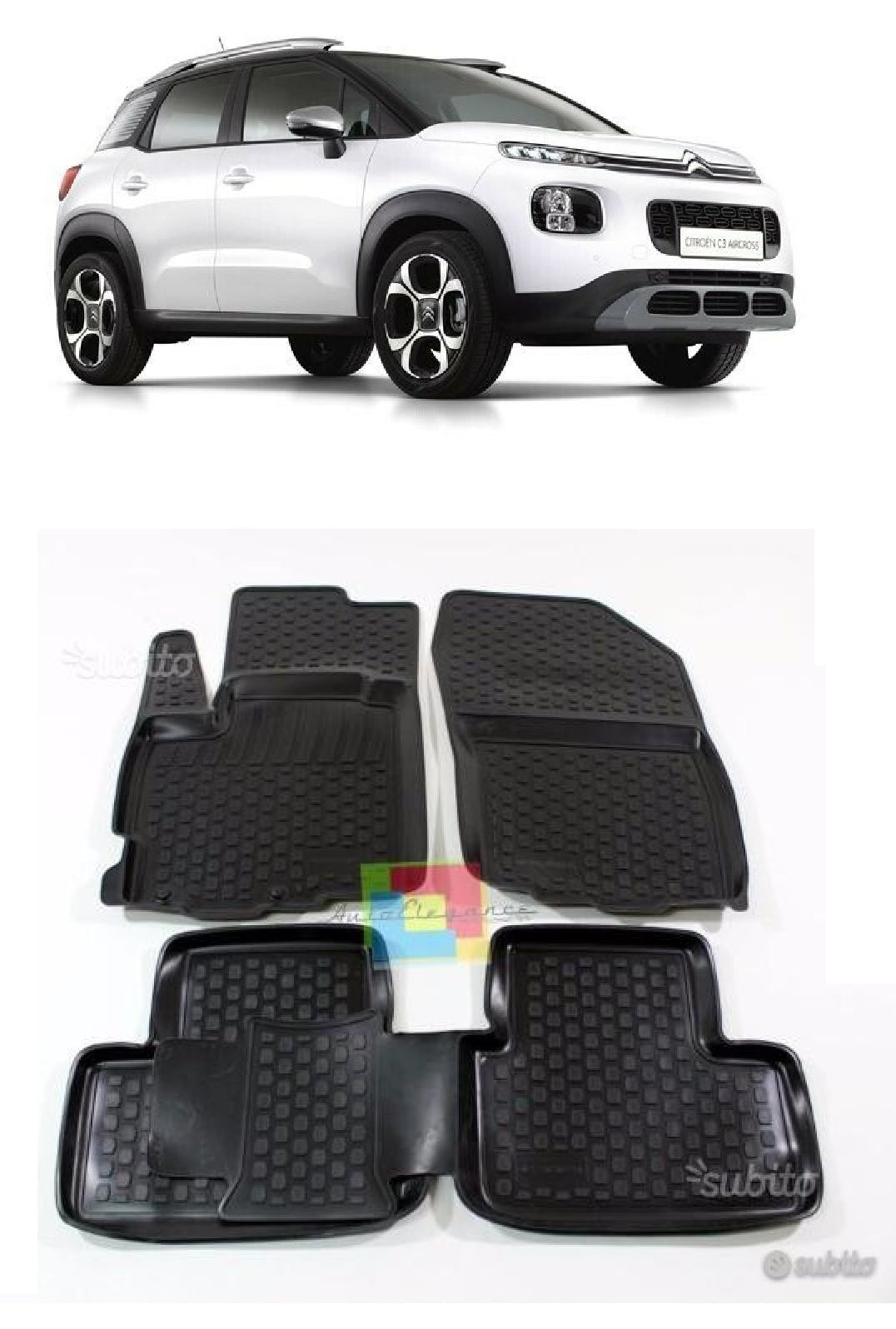 CITROEN C4 Aircross 2010+ TAPPETI GOMMA TAPPETINI AUTOELEGANCERICAMBI