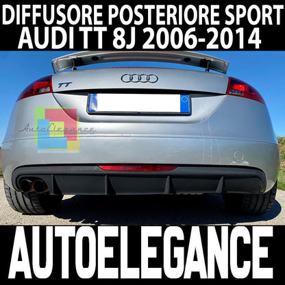 DIFFUSORE SOTTO PARAURTI POSTERIORE PER AUDI TT 8J 06-14 - ESTRATTORE STT TTRS