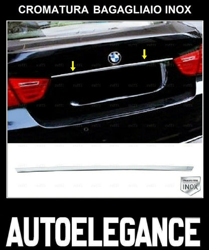 CROMATURA BAGAGLIAIO BMW Serie 3 E90 E91 2004-2012 ACCIAIO INOX ADESIVO 0032 AUTOELEGANCERICAMBI