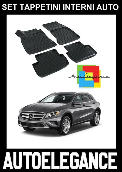 CUSTOM RUBBER CAR INTERIOR MATS SET FOR MERCEDES GLA X156 2013+ -AT-