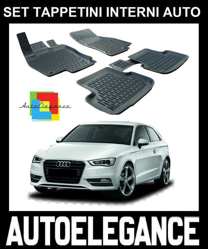 SET OF CUSTOM RUBBER CAR INTERIOR MATS AUDI A3 8V 2012-2020 0032