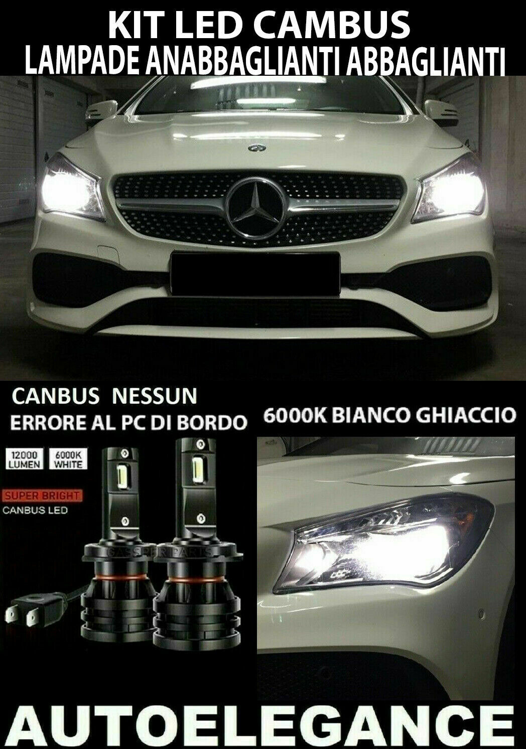 MERCEDES BENZ CLA LOW BEAM DAYTIME HIGH BEAM LED 16.000LM 0032