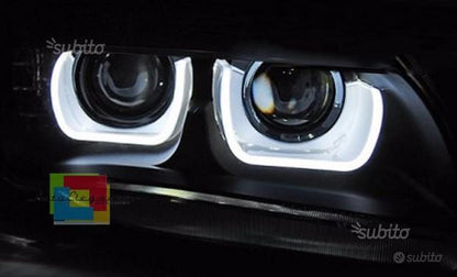 ANGEL EYES HEADLIGHTS BMW X1 E84 2009-2012 COMPLETE WITH LED KIT