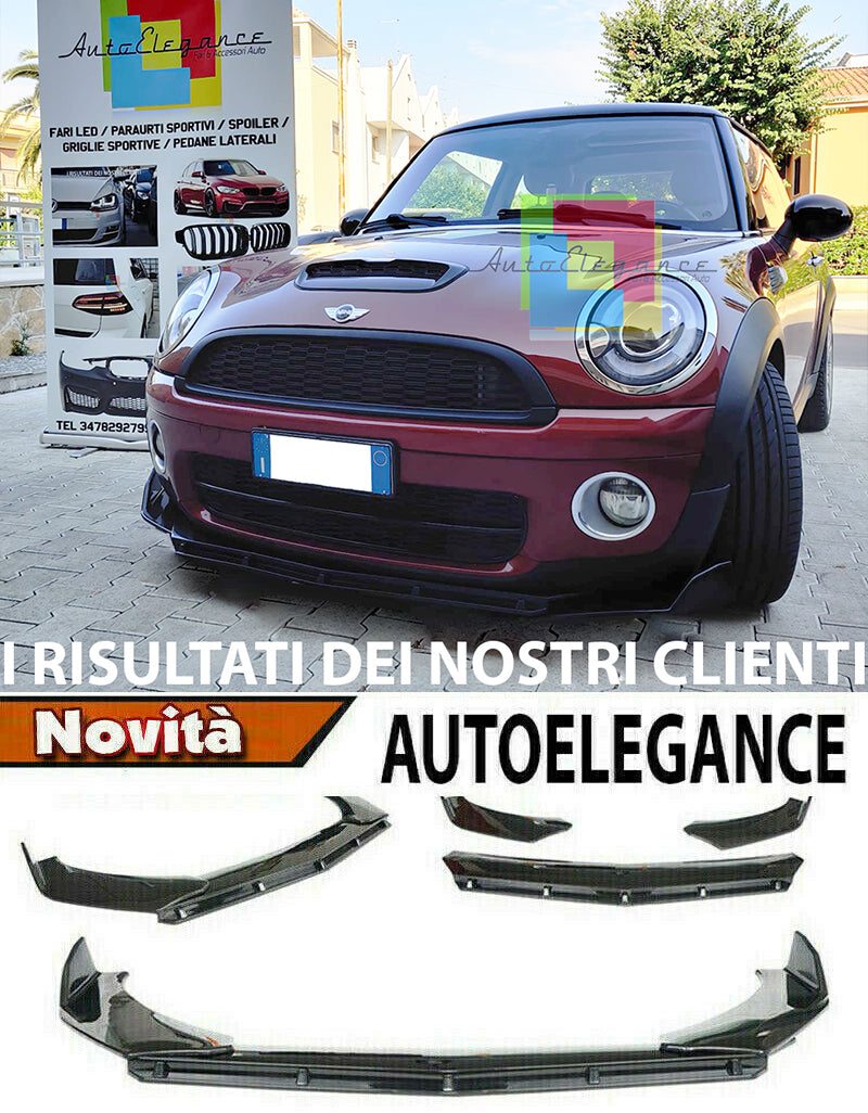 SPLITTER MINI R55 R56 R57 R58 R59 LIP GLOSS BLACK UNDER BUMPER ABS