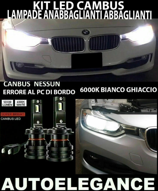BMW SERIE 3 F30 F31 LAMPADE ANABBAGLIANTI ABBAGLIANTI LED 16.000LM CAMBUS 0032 AUTOELEGANCERICAMBI