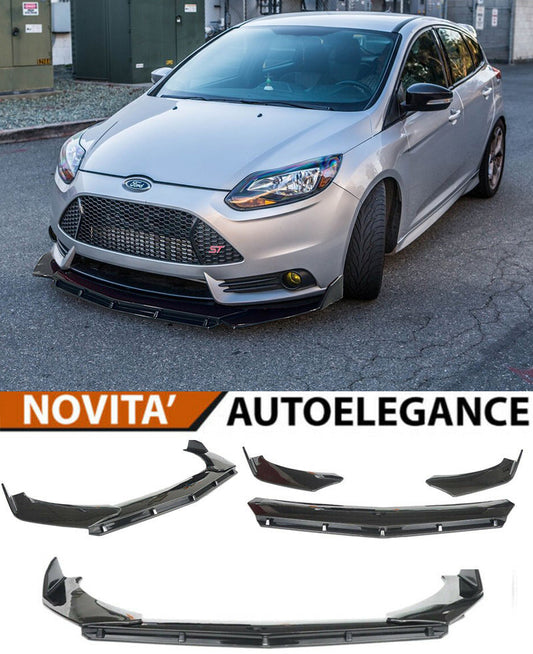 FORD FOCUS 3 MK3 ST SPLITTER PARAURTI ANTERIORE NERO LUCIDO LOOK RS